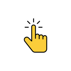 Fototapeta premium Hand cursor icon vector for web and mobile app. cursor sign and symbol. hand cursor icon clik