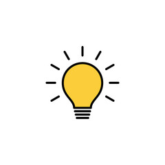 Lamp icon vector for web and mobile app. Light bulb sign and symbol. idea symbol.