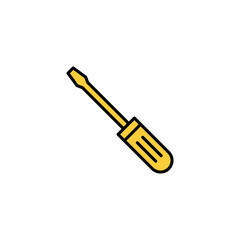 Screwdriver icon vector for web and mobile app. tools sign and symbol