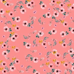 Soft pink flowers background