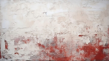 Obraz premium Generative AI : Red White Wall Background. Old Grungy Brick Wall Horizontal Texture. Brickwall Backdrop. Stonewall Wallpaper. Vintage Wall With Peeled Plaster. Retro Grunge Wall. Brick Wall With White