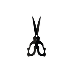 Scissors Logo, Cutting Tools Vector, Barbershop Razor Scissors Simple Design, Illustration Template Icon