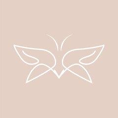 Dragonfly Logo, Flying Animal Design, Insect Vector Illustration Template