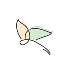 Dragonfly Logo, Flying Animal Design, Insect Vector Illustration Template