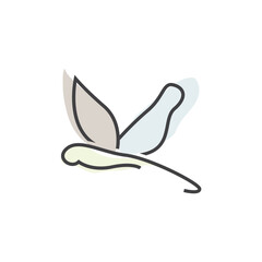 Dragonfly Logo, Flying Animal Design, Insect Vector Illustration Template