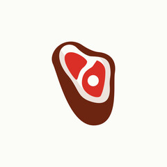 Beef Logo, Meat Steak Vector, Grill Cuisine Design, Steak Restaurant Brand Template Icon