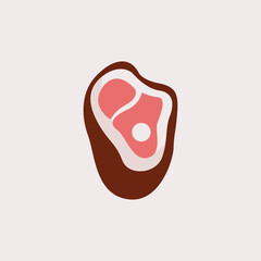 Beef Logo, Meat Steak Vector, Grill Cuisine Design, Steak Restaurant Brand Template Icon