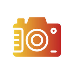 camera flat gradient icon