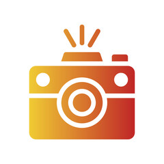 camera flat gradient icon