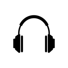 Headphone icon isolated on white background.
