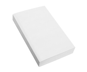 Blank white soft cover book, cut out
