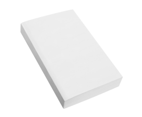Blank white soft cover book, cut out