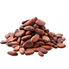 Obraz premium Cocoa beans isolated on transparent backround.