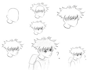 Paso a paso para dibujar un chico estilo animación