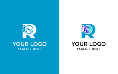 initials music logo