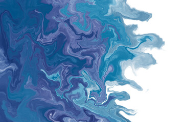 Beautiful ocean liquid painted background.