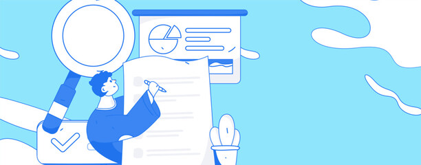 Business People Flat Vector Concept Operation Hand Drawn Illustration
