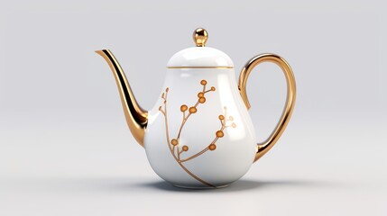 Streamlined Elegance: Ceramic Coffee Pot Perfection, generative ai