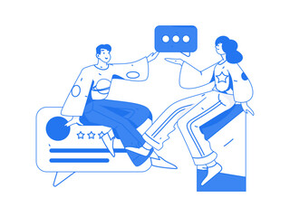 Business People Flat Vector Concept Operation Hand Drawn Illustration
