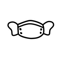 Obraz premium protective mask line icon