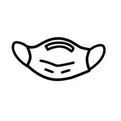 protective mask line icon