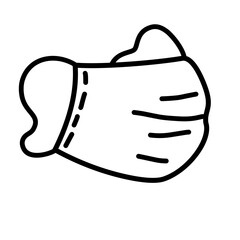 protective mask line icon
