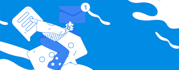 Business People Flat Vector Concept Operation Hand Drawn Illustration
