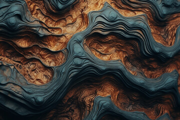 Texture background, dark cyan and brown - Generative AI