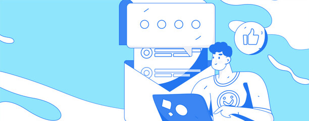 Business People Flat Vector Concept Operation Hand Drawn Illustration
