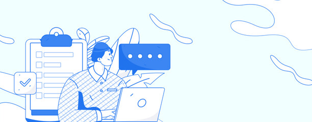 Business People Flat Vector Concept Operation Hand Drawn Illustration
