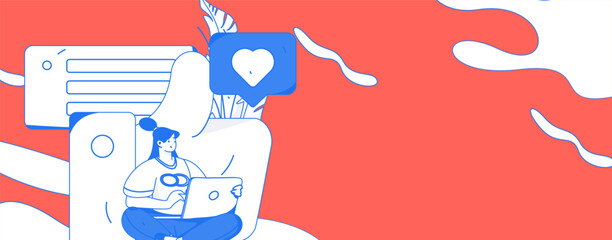 Business People Flat Vector Concept Operation Hand Drawn Illustration
