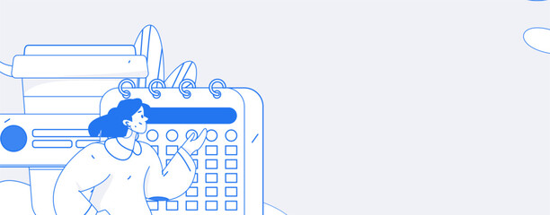 Business People Flat Vector Concept Operation Hand Drawn Illustration
