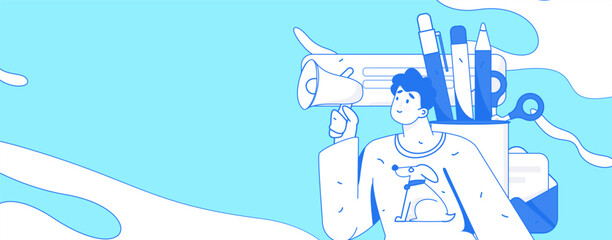 Business People Flat Vector Concept Operation Hand Drawn Illustration
