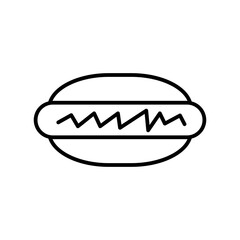 hot dog line icon