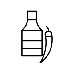 chilli line icon