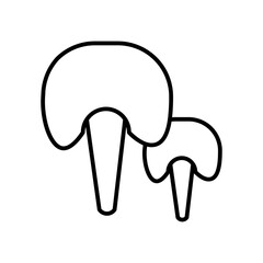 mushroom line icon