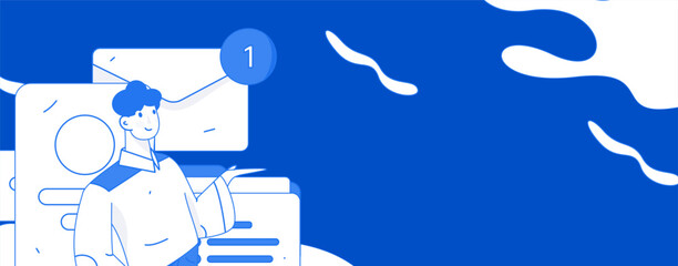 Business People Flat Vector Concept Operation Hand Drawn Illustration
