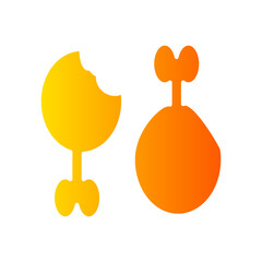 chicken leg gradient icon