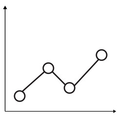 business graph with arrow