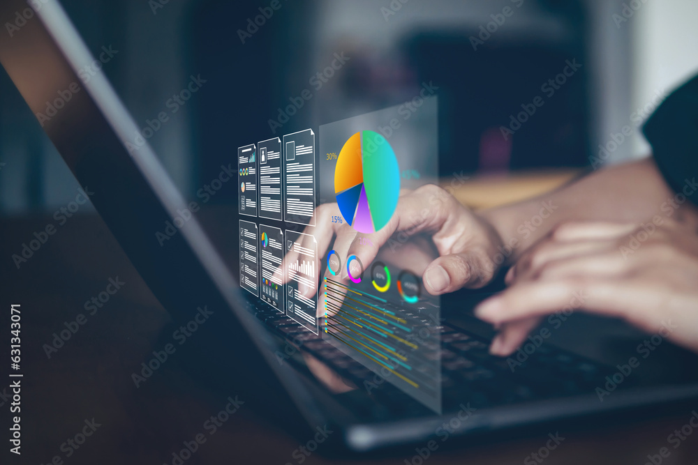 Poster electronic data file management and digital data, business analytics and data management system, fin