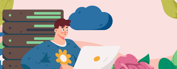 Business People Flat Vector Concept Operation Hand Drawn Illustration
