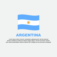 Argentina Flag Background Design Template. Argentina Independence Day Banner Social Media Post. Argentina Background
