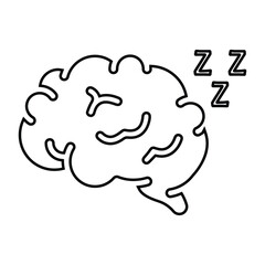 Brain, tired, sleepy icon