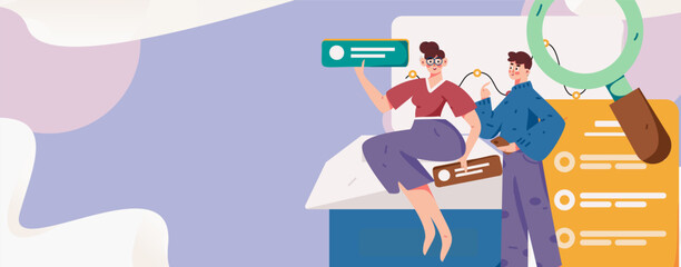 Business People Flat Vector Concept Operation Hand Drawn Illustration
