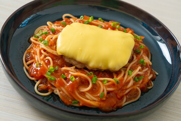 Spaghetti Tomato Sauce with Hamburg and Cheese