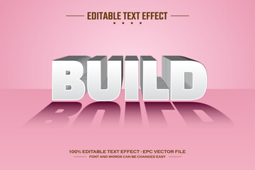 Build 3D editable text effect template
