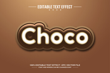 Choco 3D editable text effect template