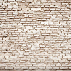 Cream and white brick wall