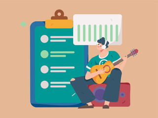 Business People Flat Vector Concept Operation Hand Drawn Illustration
