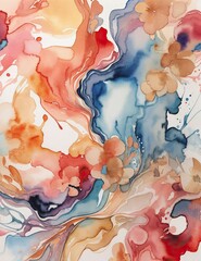 Watercolor Abstract Backgrounds in Graphic Design, Generative AI